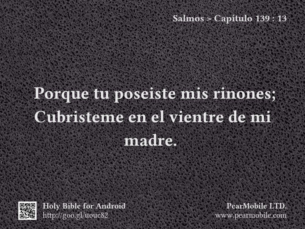 Salmos, Capítulo 139:13